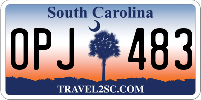SC license plate OPJ483