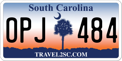 SC license plate OPJ484