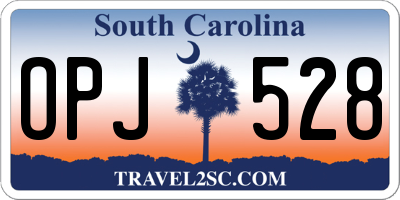 SC license plate OPJ528