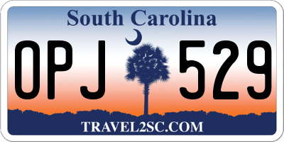 SC license plate OPJ529