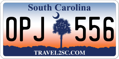 SC license plate OPJ556