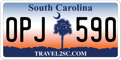 SC license plate OPJ590