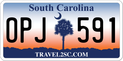 SC license plate OPJ591