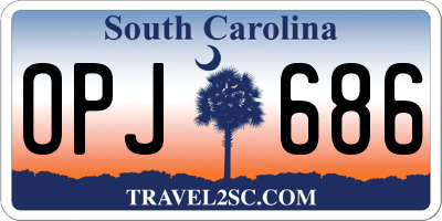 SC license plate OPJ686