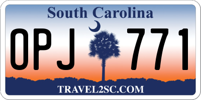 SC license plate OPJ771
