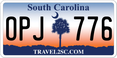 SC license plate OPJ776