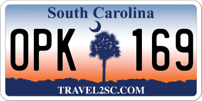SC license plate OPK169