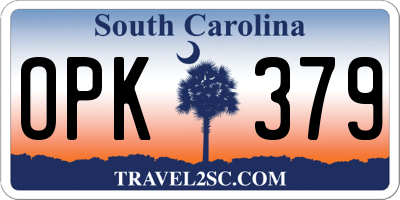 SC license plate OPK379