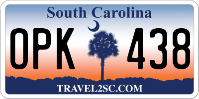 SC license plate OPK438