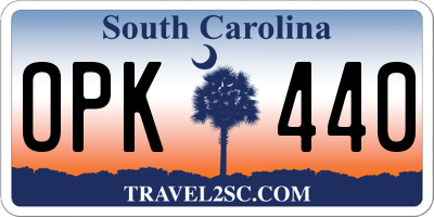 SC license plate OPK440