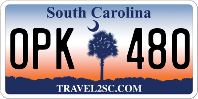 SC license plate OPK480