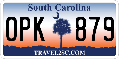 SC license plate OPK879