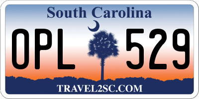 SC license plate OPL529