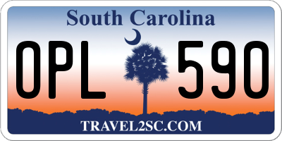 SC license plate OPL590