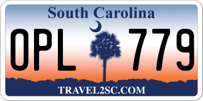 SC license plate OPL779