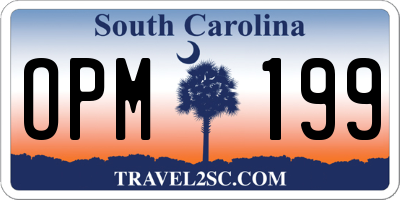 SC license plate OPM199