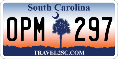 SC license plate OPM297
