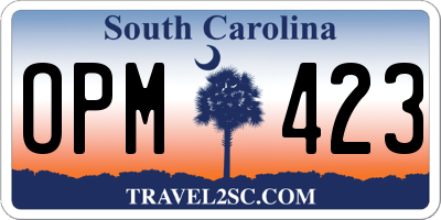 SC license plate OPM423
