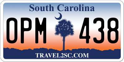 SC license plate OPM438
