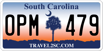 SC license plate OPM479