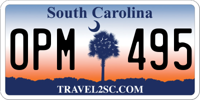 SC license plate OPM495
