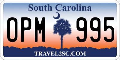 SC license plate OPM995