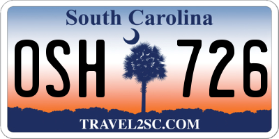 SC license plate OSH726