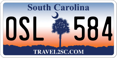 SC license plate OSL584