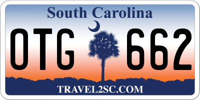 SC license plate OTG662