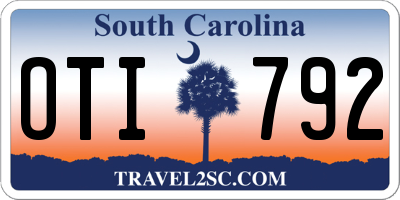 SC license plate OTI792