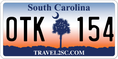SC license plate OTK154