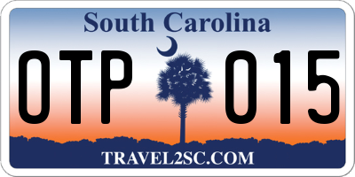 SC license plate OTP015