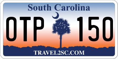 SC license plate OTP150