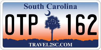 SC license plate OTP162