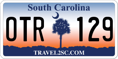 SC license plate OTR129