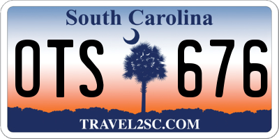 SC license plate OTS676