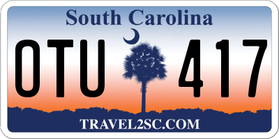 SC license plate OTU417