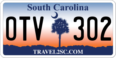 SC license plate OTV302