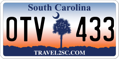 SC license plate OTV433