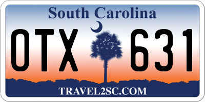 SC license plate OTX631