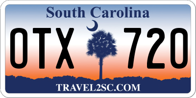 SC license plate OTX720