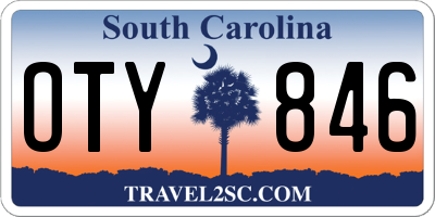 SC license plate OTY846