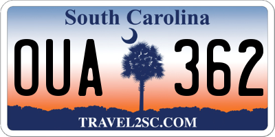 SC license plate OUA362