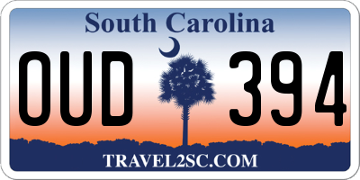 SC license plate OUD394