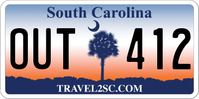 SC license plate OUT412