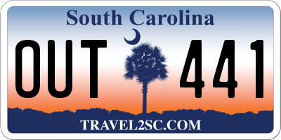 SC license plate OUT441
