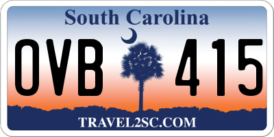 SC license plate OVB415