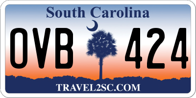SC license plate OVB424