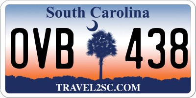 SC license plate OVB438