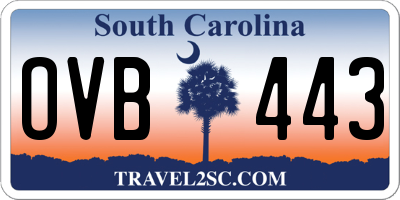 SC license plate OVB443
